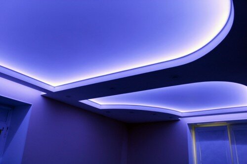 Светодиодная подсветка потолка из гипсокартона